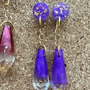 Handmade crystal earrings
